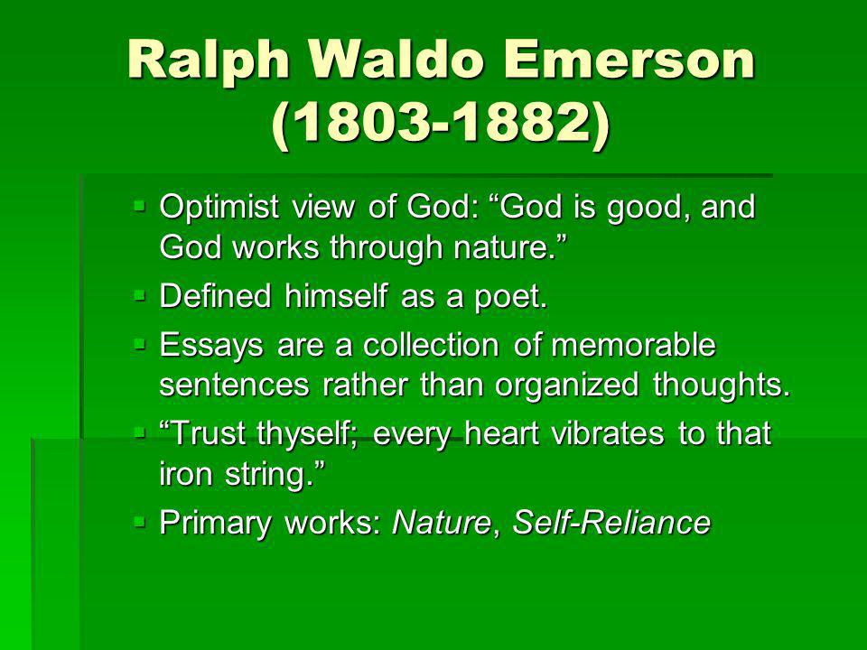 Ralph waldo emerson a collection of critical essays